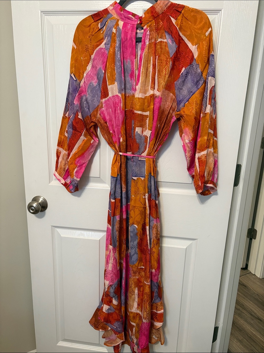 Maeve By Anthropolgie Abstract Print Midi Dress - Size L NWT - Picture 4 of 7